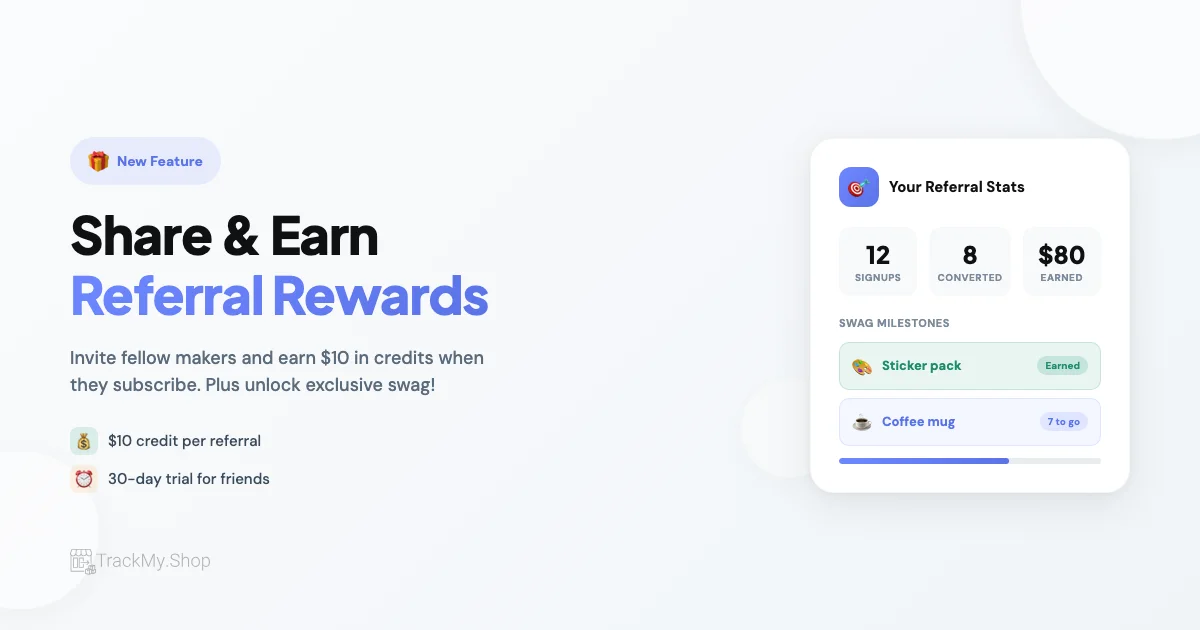 Introducing Our Referral Program: Earn Credits and Swag