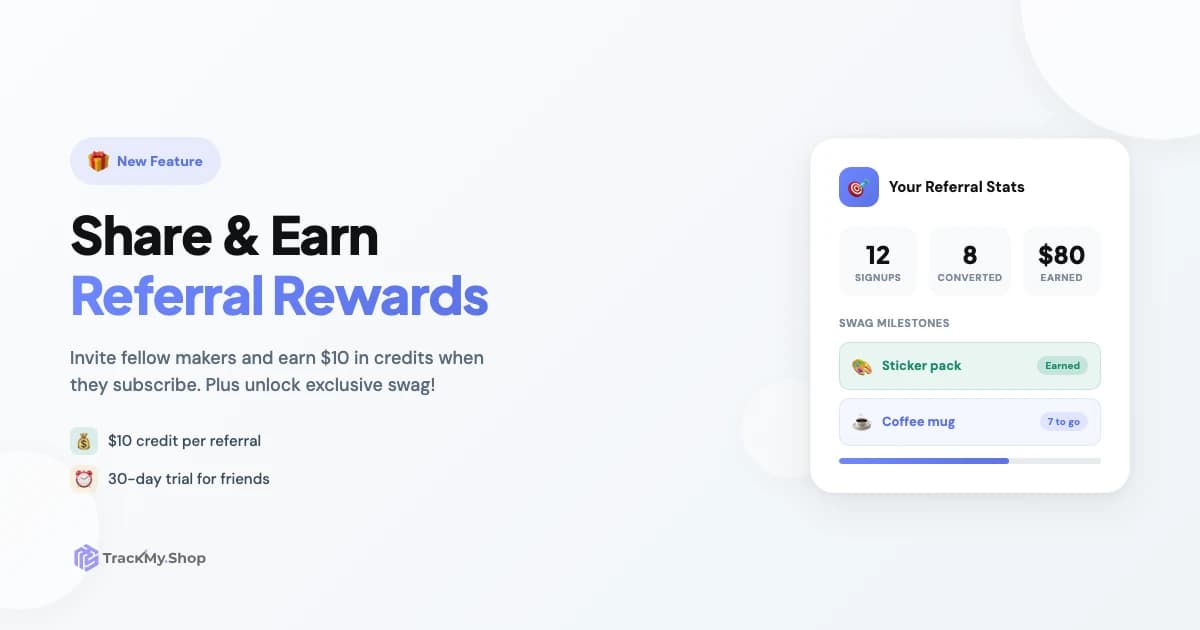 Introducing Our Referral Program: Earn Credits and Swag