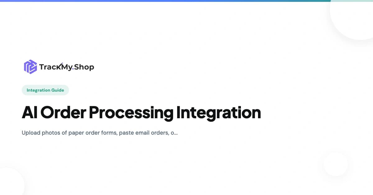 AI-Powered Order Form Parsing & Data Entry