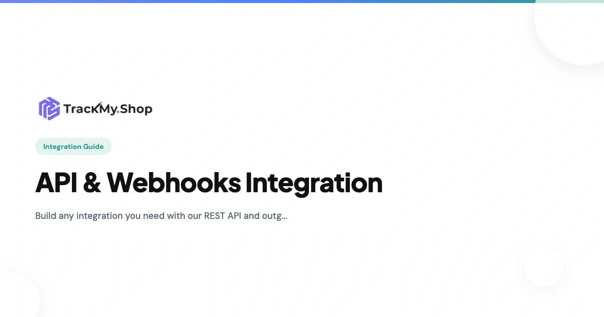 Custom Order Tracking API & Webhook Integration